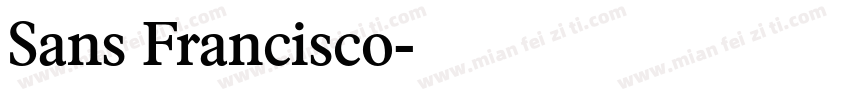 Sans Francisco字体转换